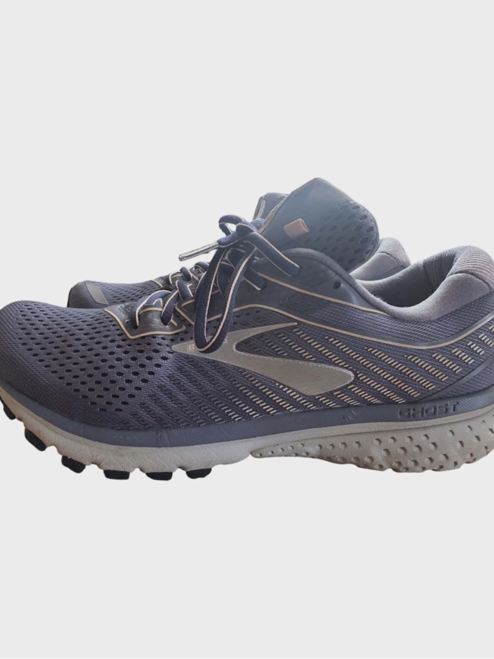 Brooks Women's/Gents Ghost Running Shoes in Light Gray and White 10.5